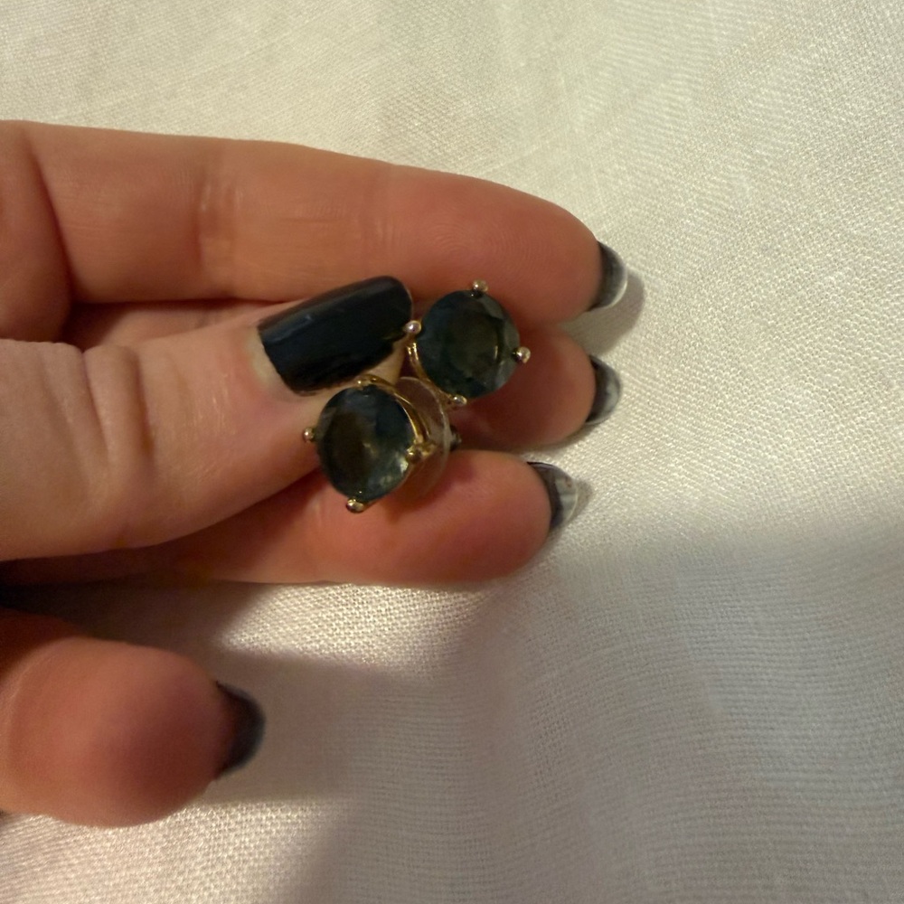 Elegant Gold and gray Stone Earrings